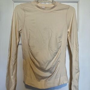 Athleta brand Cream Long Sleeve Top NWOT
